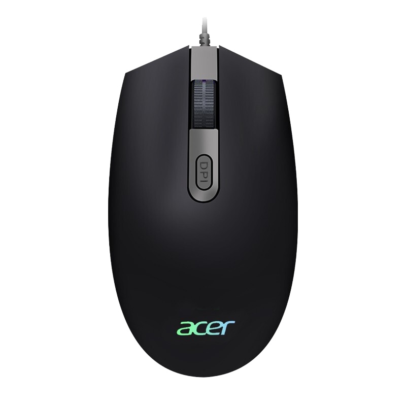 宏碁(acer) Y910 有线鼠标黑 暗影骑士 电竞游戏鼠标 LOL吃鸡CF RGB流光鼠标 1600DPI可调节