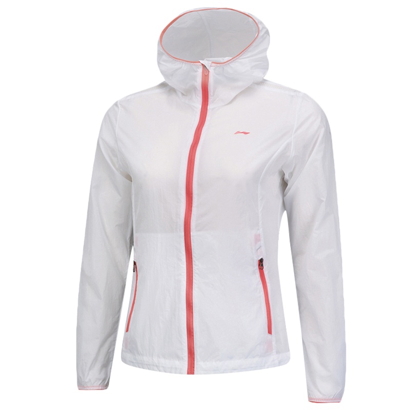 李宁皮肤衣女夏季新款男运动风衣防晒服情侣女子骑行薄款透气长袖运动服