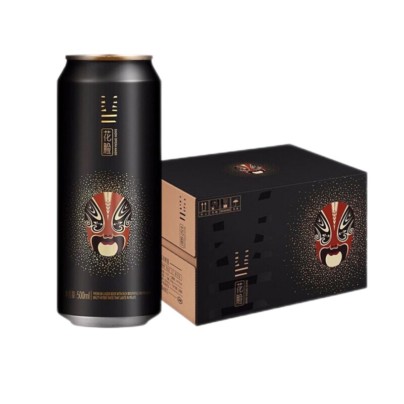 雪花啤酒(Snowbeer)脸谱系列 花脸啤酒11.5度500ml*12听 整箱装