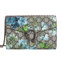 [海外直邮]GUCCI 古驰女包天竺葵印花金属女士小号链条单肩包斜跨包401231 KU2AN 8487