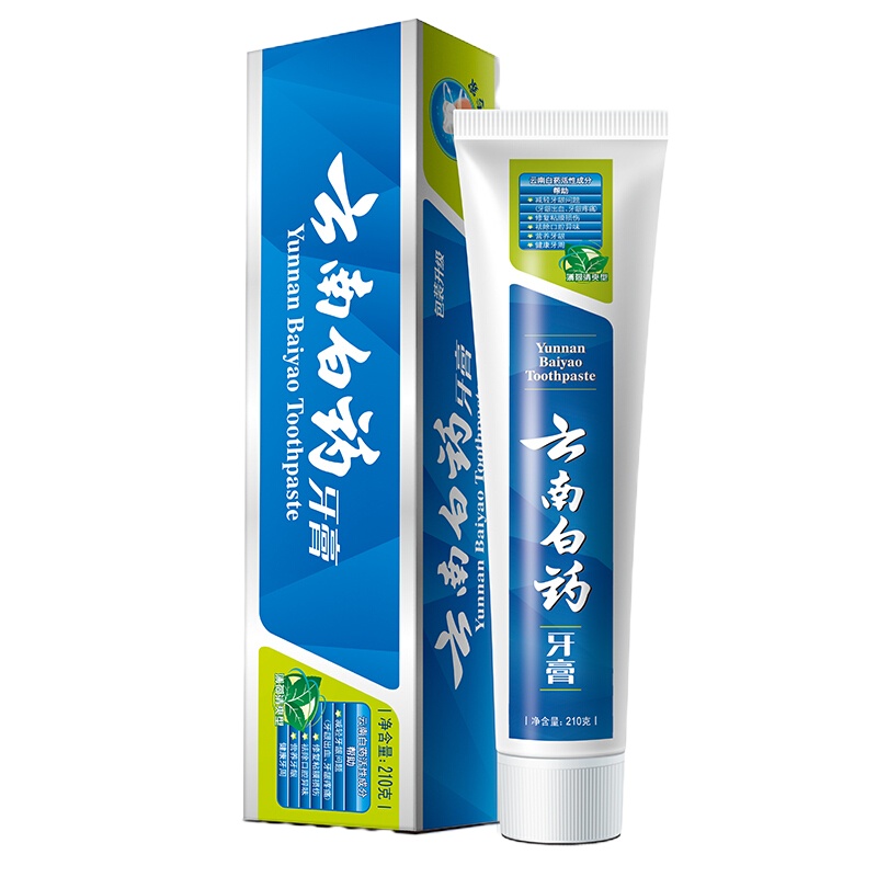 云南白药 牙膏 210g*4支 (薄荷清爽型)新老包装随机发货