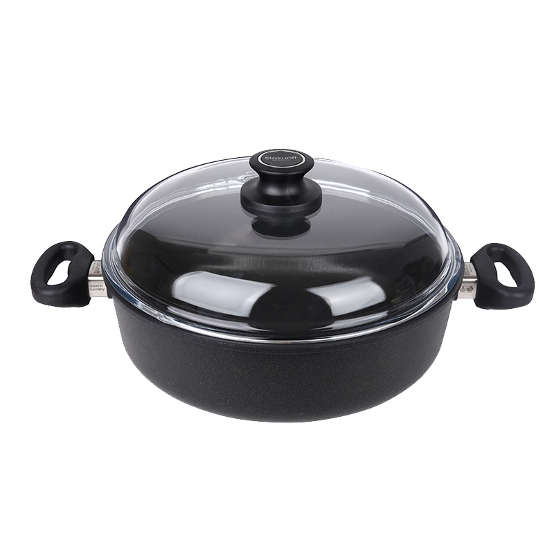 德国制造思坦库不粘平底煎炒锅28cm 不粘易洗 耐磨少烟