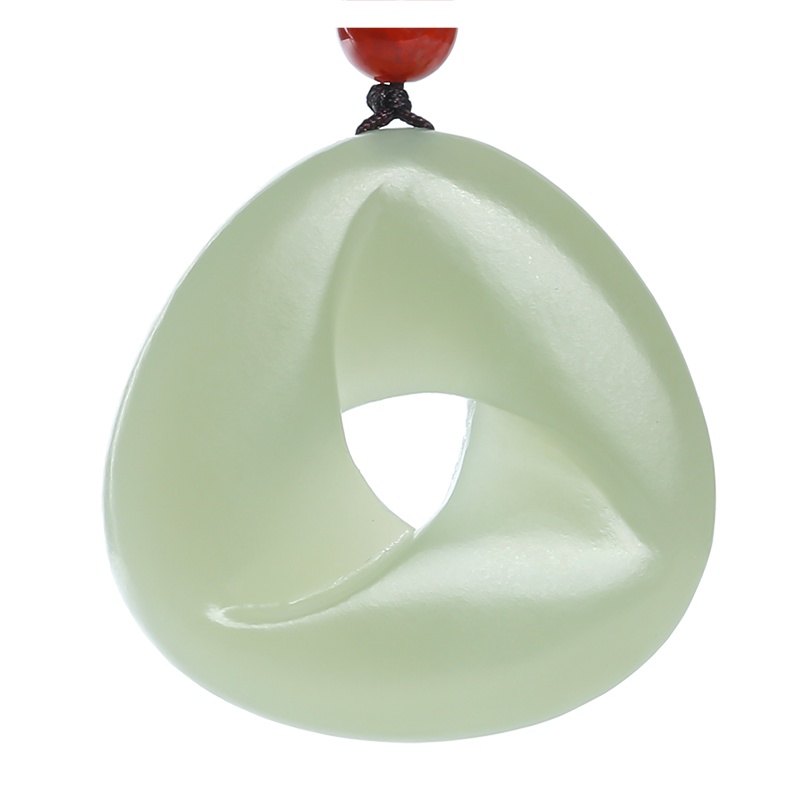 印象眸 和田玉扭转乾坤吊坠 浅青玉时来运转玉石挂件 附送证书