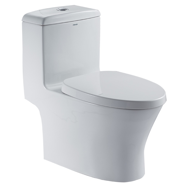 法恩莎卫浴卫生间抽水马桶喷射虹吸式家用节水FB16128坐便器