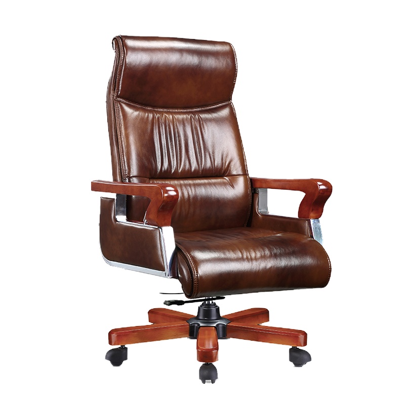 【硕辉】RJ-A2812班椅 牛皮老板办公转椅 650*750*1150mm