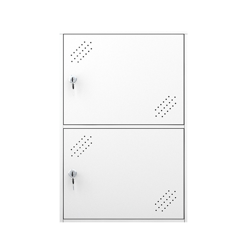 苏美特二门矮柜铁皮文件资料桌面桌下收纳柜带锁小型组合储物学生书包柜