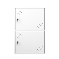 苏美特二门矮柜铁皮文件资料桌面桌下收纳柜带锁小型组合储物学生书包柜