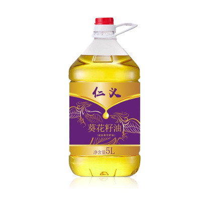 仁义压榨葵花籽油5L桶装食用油少油烟