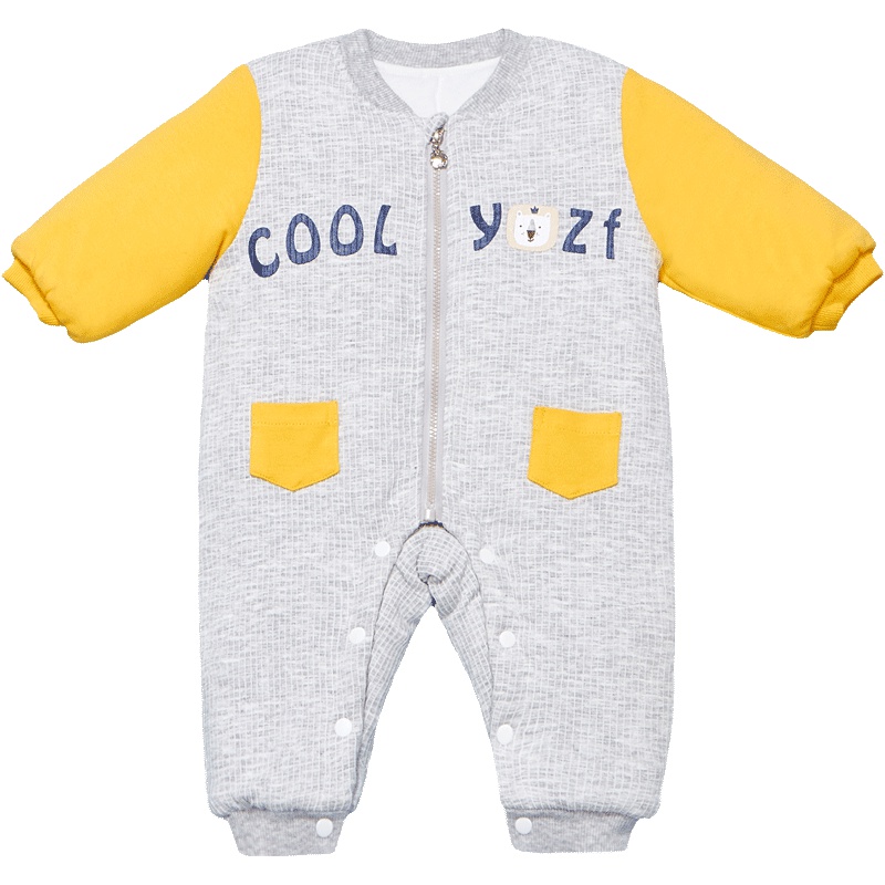 婴姿坊婴儿连体衣冬装棉服男女宝宝外出抱衣服秋冬季新生儿保暖棉衣哈衣