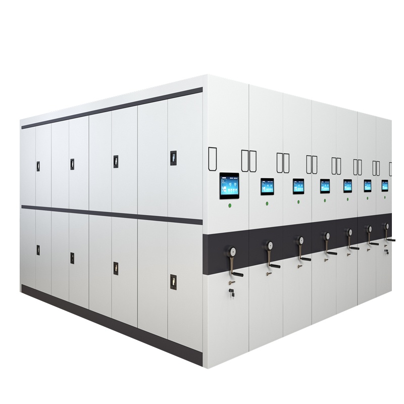 电动智能密集架一列4组定制全封闭双面加门加密码指纹锁每组单价 单组尺寸800mm*2800mm*560mm 定制款