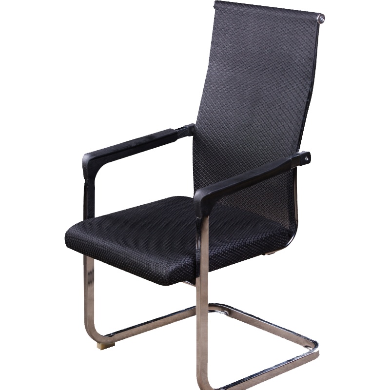 涡润弓形网椅 办公转椅 木壳皮面办公椅 钢架椅