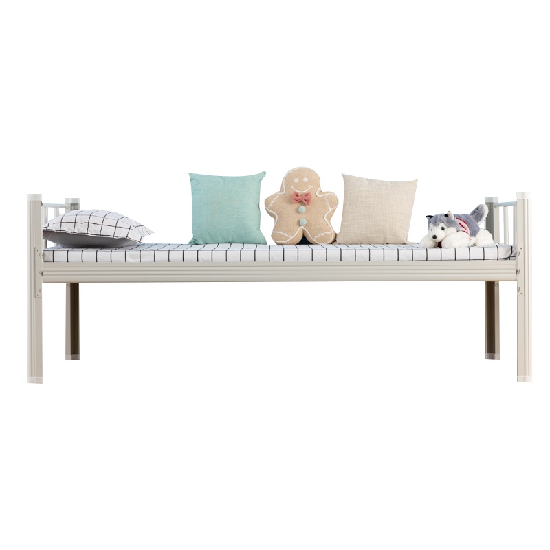 尔迈 单人床铁床铁艺家用床午休床宿舍公寓床 带软包靠背含床板2000*1500*850