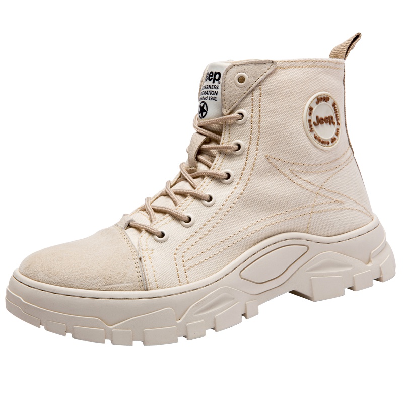 Jeep吉普男鞋欧美工装机车高帮系带靴子户外休闲鞋