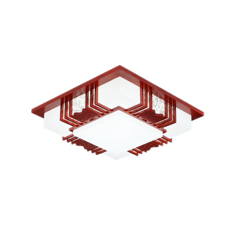 中式客厅吸顶灯套餐实木仿古长方形书房餐厅LED卧室灯具中国风