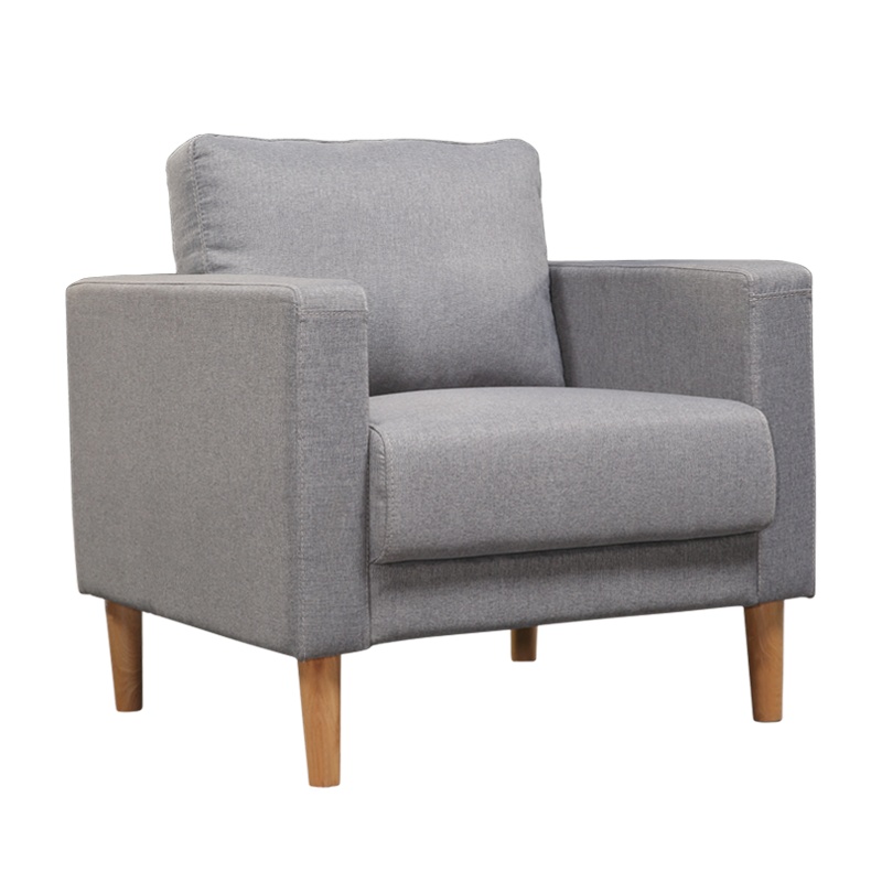 [红心家居]现代简约布艺休闲单人位沙发办公室沙发