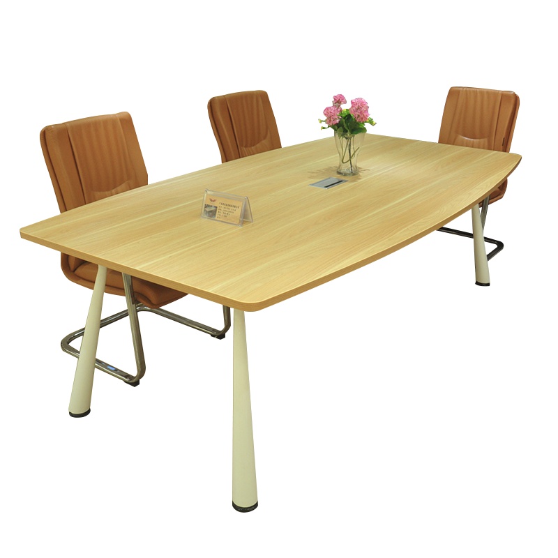 鸿业盛大FSH85-0365会议桌长桌贴实木皮会议台开会桌会议室办公桌接待洽谈桌会议桌2400L*1200W*750H