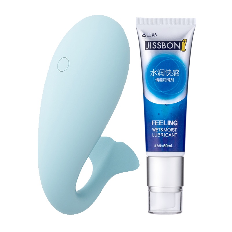 鲸鱼博士青春版跳蛋+杰士邦水润人体润滑液润滑油50ml男女用器具按摩器防水便携无线手机遥控成人情趣用品蓝色学生情趣调情