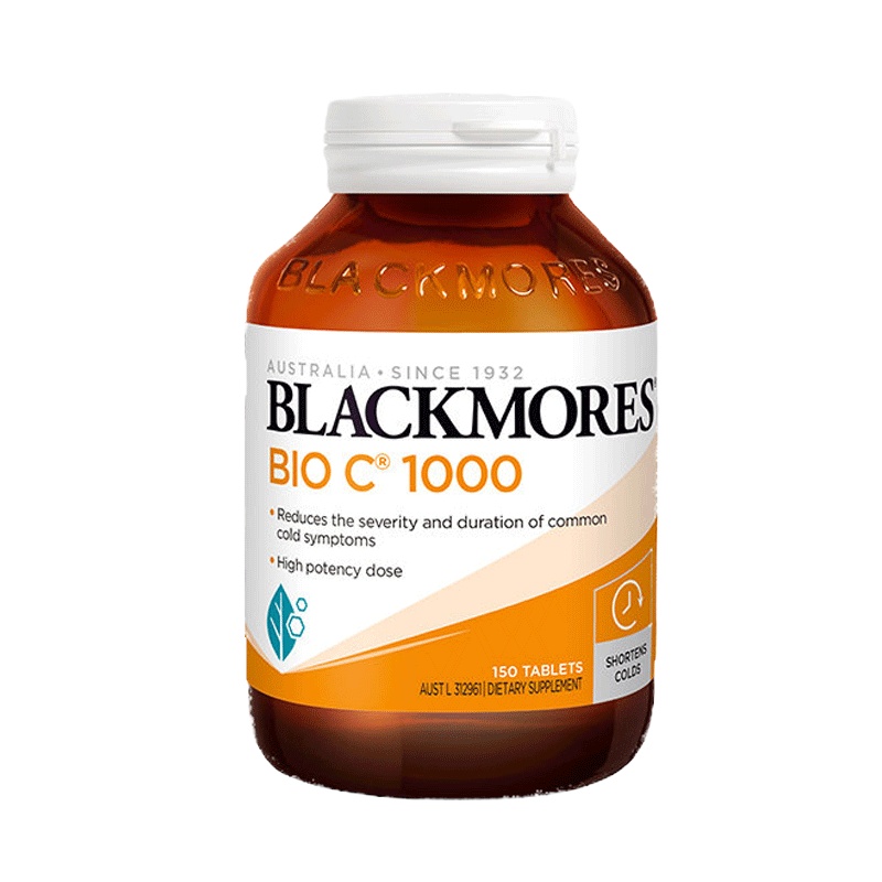 BLACKMORES BIO C 1000mg 澳洲进口活性维生素C维C 高浓度VC片150粒 效期至27.2