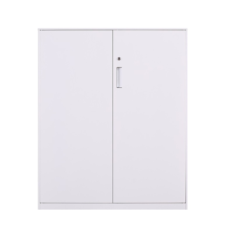 臻远文件柜办公柜钢制铁皮柜资料档案储物柜拆装窄边柜纯白色加厚款 1090对开铁柜