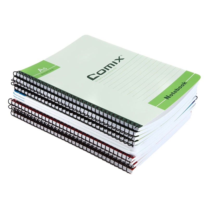 齐心(comix)XSW C4516办公必备螺旋装订本 B5 50页(12本装) 配色