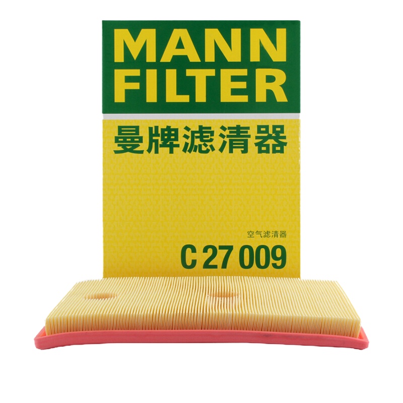 曼牌(MANN)空气滤C27009适配高尔夫7/波罗/朗逸/朗行/朗境/野帝/明锐/奥迪A3(EA211涡轮增压用)