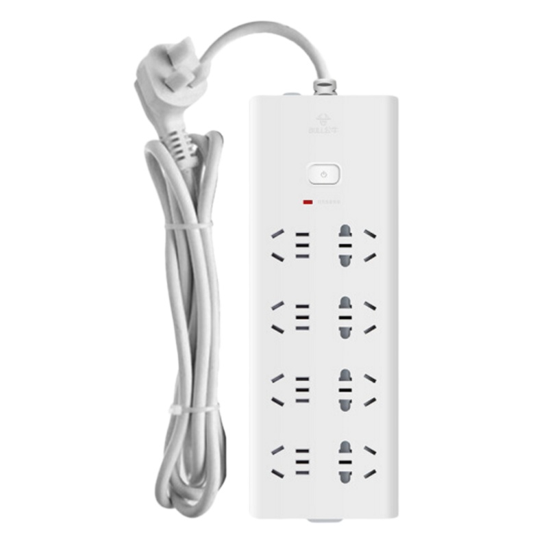 公牛H2080 带儿童保护门 接线板插排 三重防雷 全长3米8插位