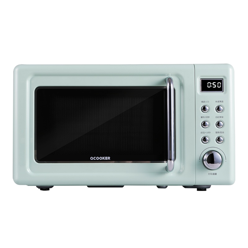 圈厨微波炉复古网红家用小型多功能智能进口创新磁控管20升迷你转盘式微波炉复古绿薄荷绿小米生态链CR-WB01A