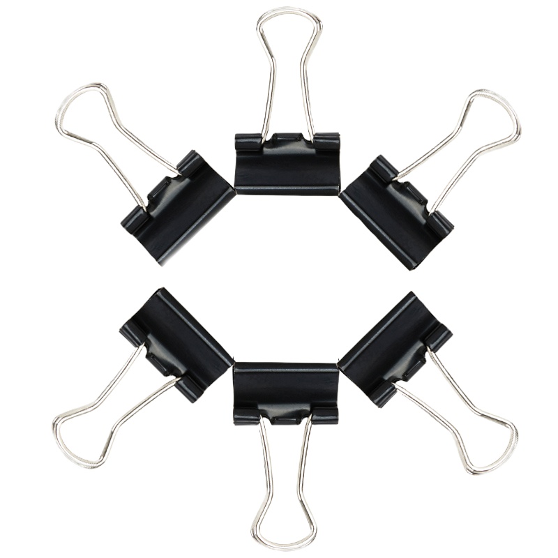 晨光(M&G)Eplus黑色长尾夹15mm(筒装)ABS92737 10筒/组(单位:组)