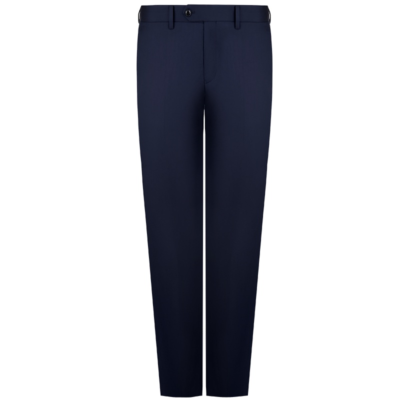 依文新款男西装裤修身藏蓝色羊毛西裤男士长裤 工装裤EB570342