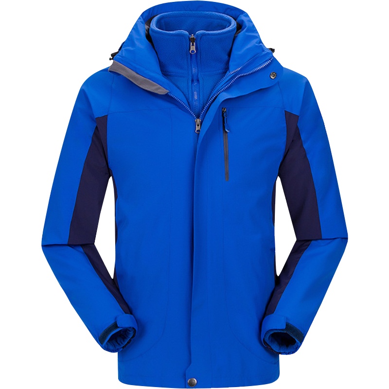 三极户外(Tripolar) TP8323 冲锋衣男款防水透气登山服防风保暖防寒工作休闲服两件套冲锋衣