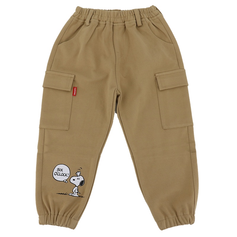 Snoopy史努比童装工装裤男童束脚秋冬中大通韩版宽松多袋休闲长裤 S9314203
