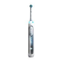 博朗欧乐B（Oralb）智能电动牙刷 3D声波震动成人充电式牙刷 配刷头*4 iBrush8000 plus星光银