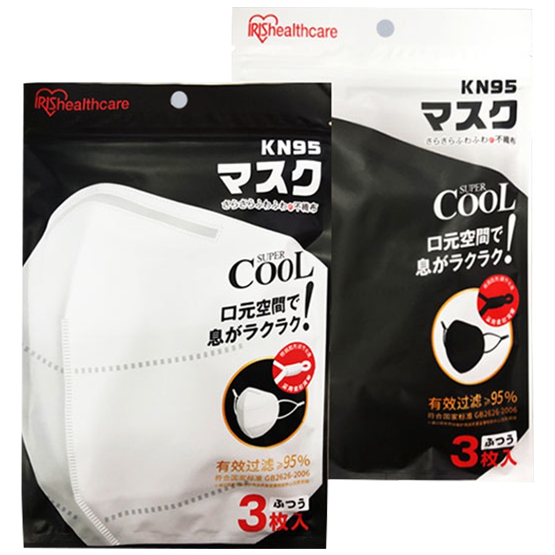 日本爱丽思防雾霾KN95口罩防尘透气女防晒男时尚个性易呼吸一次性4袋[12枚装]