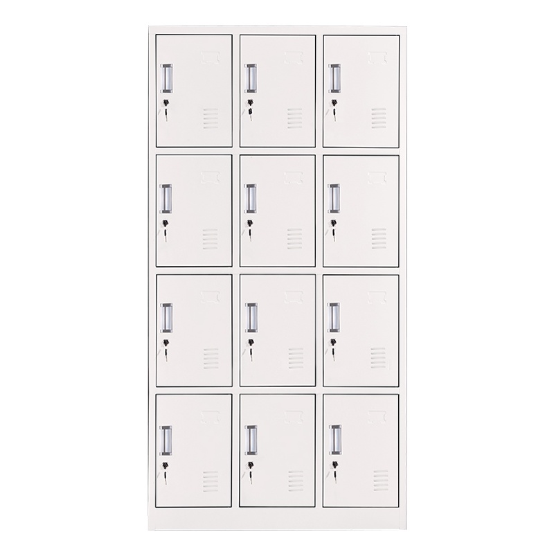 DXBG钢制办公文件柜铁皮柜矮柜资料密码带锁凭证档案员工储物更衣柜子十二门更衣柜