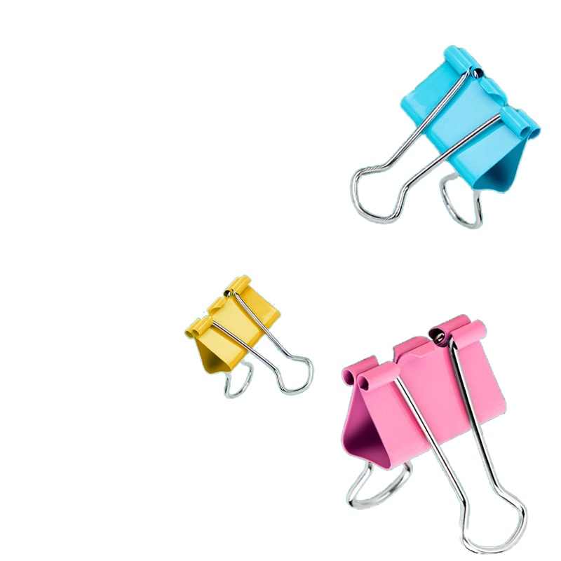 DP 得力 燕尾夹长尾夹多功能夹子 8553ES混色/24只( 32mm)