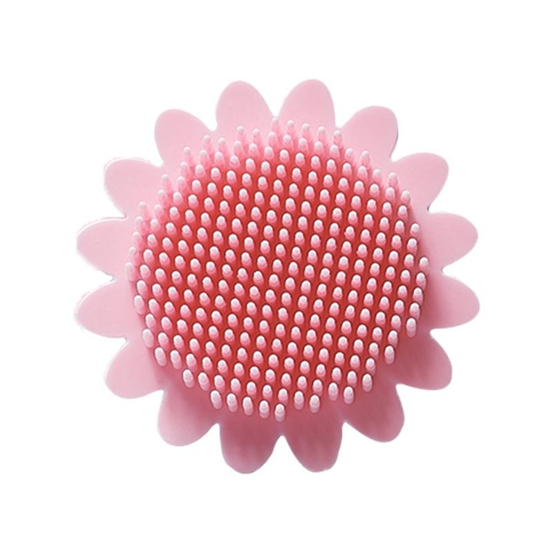 babycare婴儿洗澡刷 婴儿搓澡巾 去头垢硅胶搓澡棉儿童沐浴搓泥宝宝洗头神器 珀尔里粉 3286