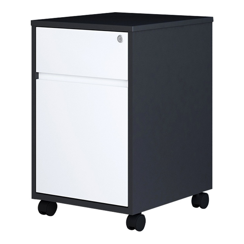 创世人 办公家具职员文件柜桌下活动柜三抽移动储物柜带锁办公室矮柜