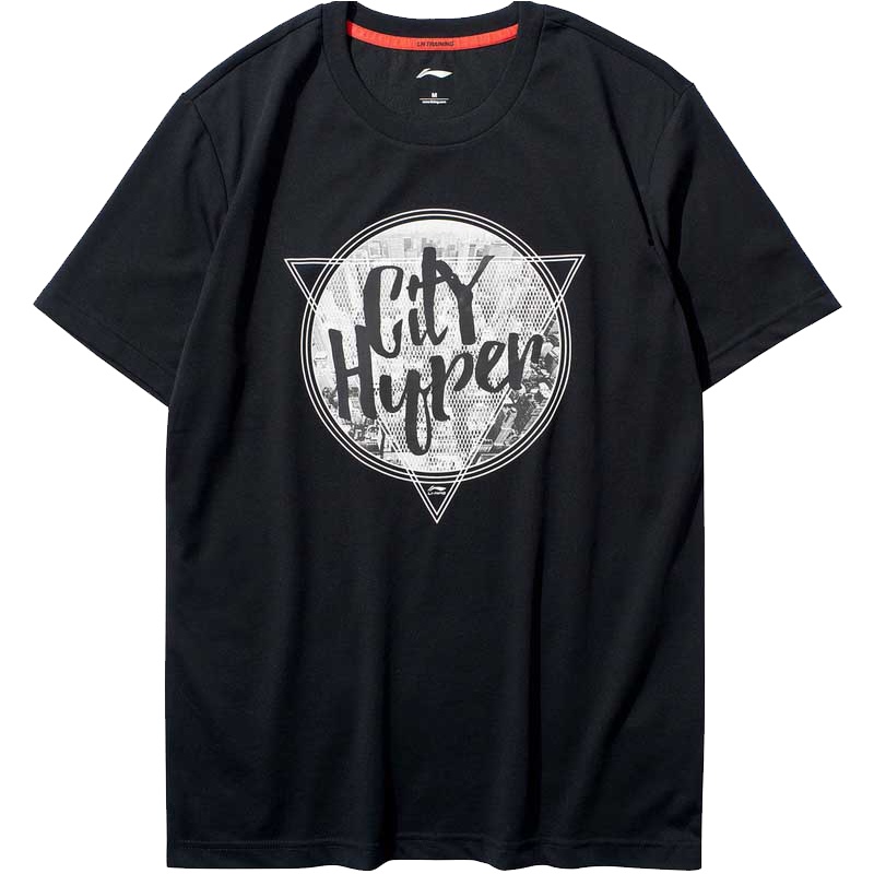 李宁 LI-NING 2019新品运动时尚系列男子短袖文化衫AHSM111