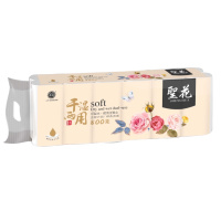[圣花无芯卷纸]4层800克36卷3提干湿两用母婴适用