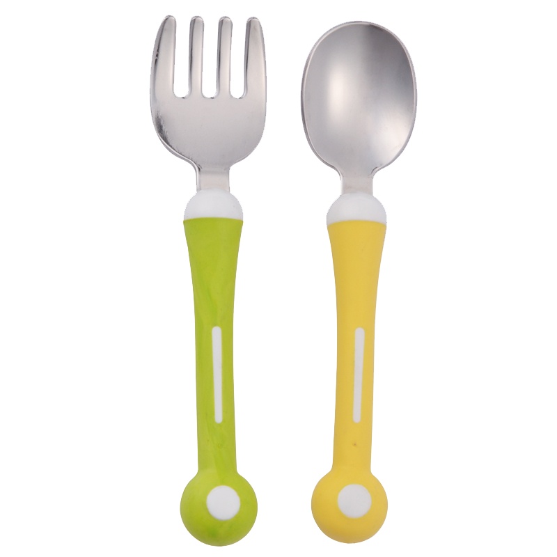 贝亲亲子不锈钢叉勺组DA59