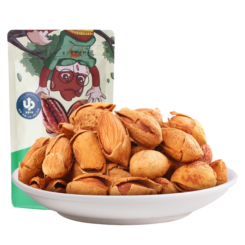 三只松鼠 手剥巴旦木 JW0054 每日坚果干果炒货休闲零食扁核桃120g(单位:袋)