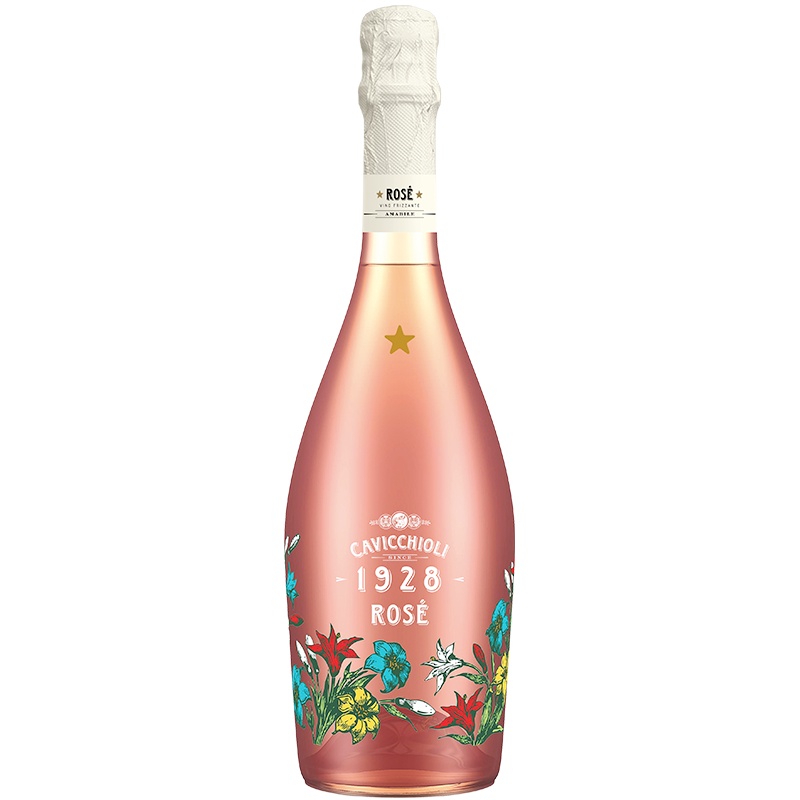 意大利原瓶进口 意大利之花桃红起泡葡萄酒甜型750ml 单支装