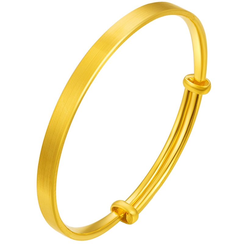 金一 足金999时尚精品拉丝款 女士黄金手镯 结婚情人节礼物 (计价) ABE007