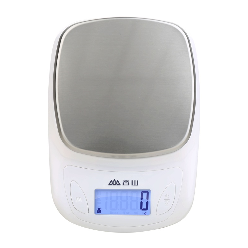 香山 厨房秤 家用烘培电子秤蛋糕烘培秤工具 不锈钢秤面 EK3631H(优雅白)