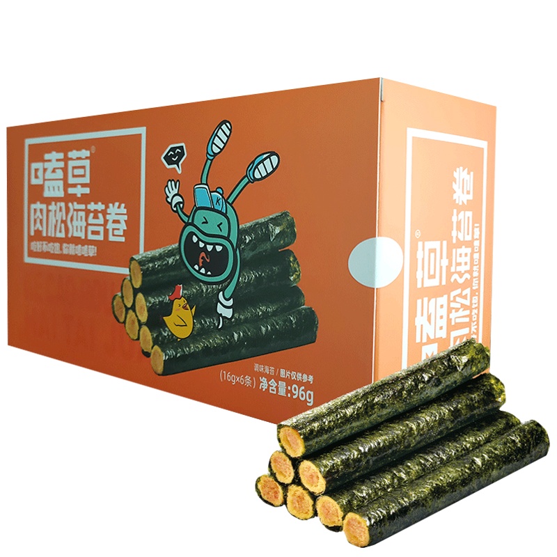 嗑草 肉松海苔卷96g(盒装)