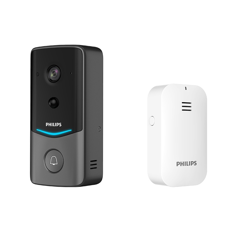 飞利浦WiFi链接可视门铃家用智能监控高清防盗门锁猫眼远程可视频通话电子门铃