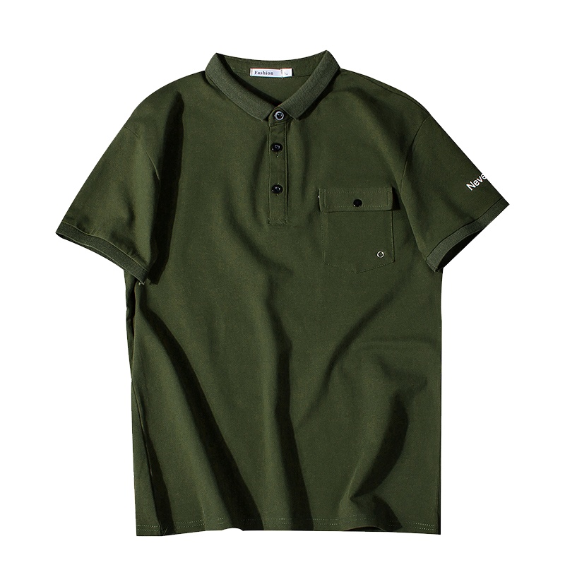 富贵鸟2021款夏韩潮翻领有带立领小领短袖t恤POLO衫男保罗青年纯棉半袖ins港风826