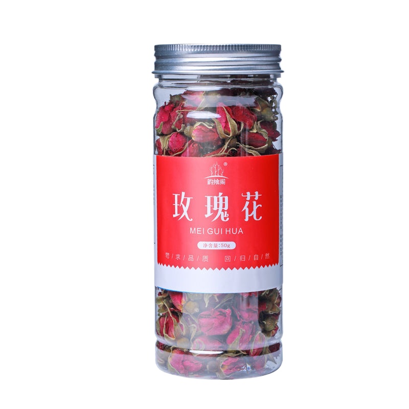 玫瑰花50g/一罐装 买1送1柠檬片茶泡茶水果干片非冻干柠檬干果茶烘干可配玫瑰洛神花