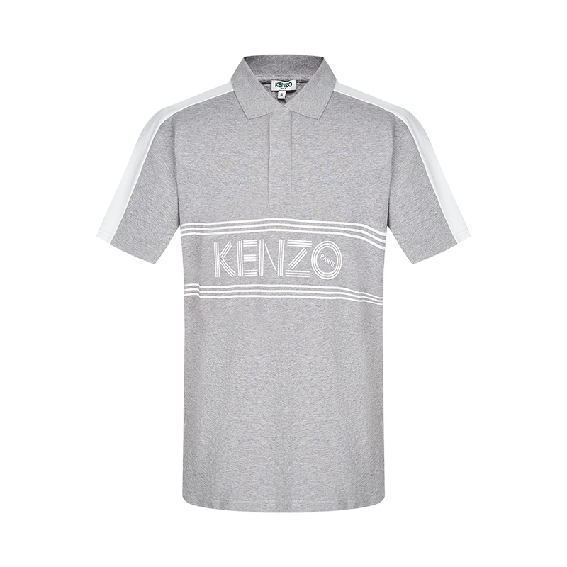 KENZO 高田贤三 男士logo字母印花拼色短袖高端男士POLO衫