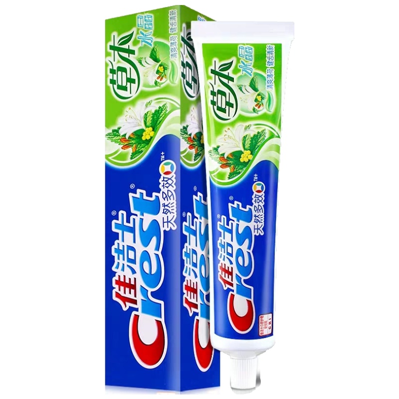 佳洁士草本牙膏口气清新家庭装实惠装去黄去口气家用140g